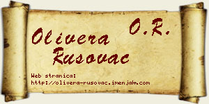 Olivera Rusovac vizit kartica